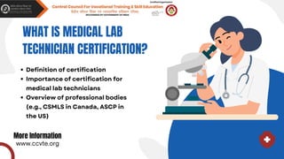 Steps to Achieve Medical Lab Technician Certification | PDF