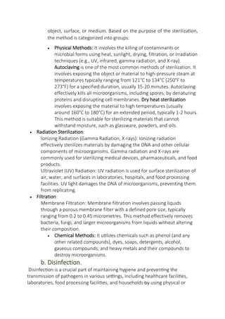 lab techniques in microbiology to study the microbes | PDF