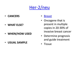 Interpretation of lab tests - CRP, TUMOR MARKERS, SERUM FERRITIN | PPTX