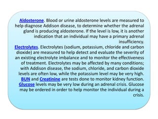 Lab test and treatment od addison's disease | PPTX