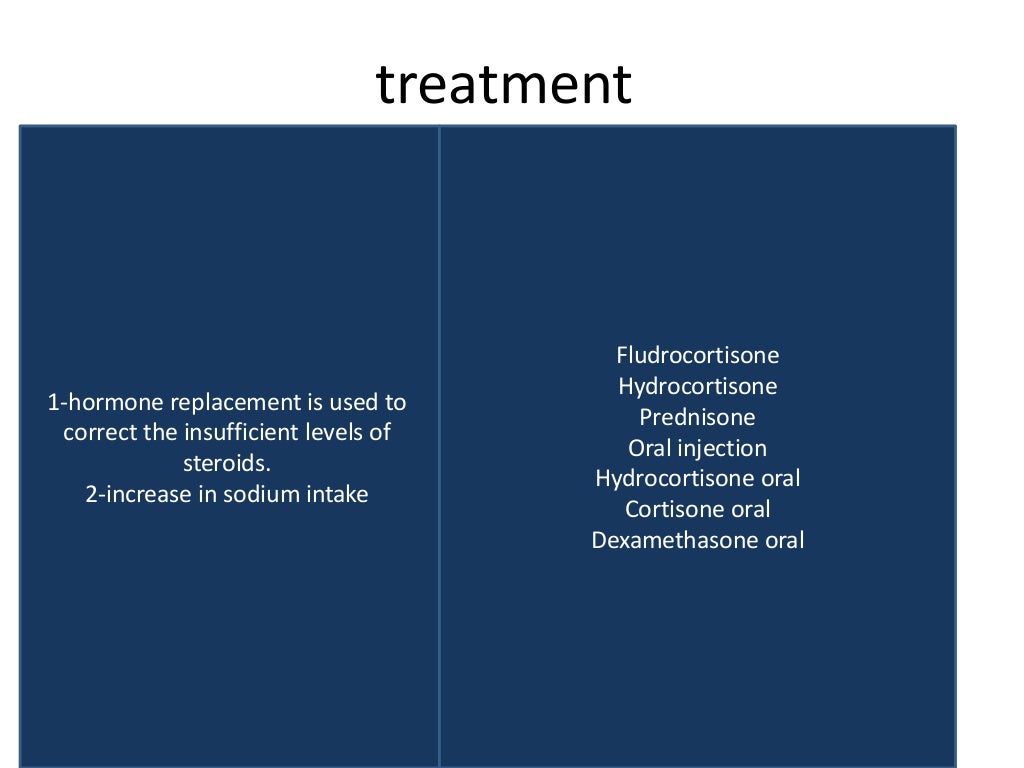 Lab test and treatment od addison's disease