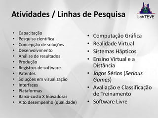 Atividades / Linhas de PesquisaCapacitação