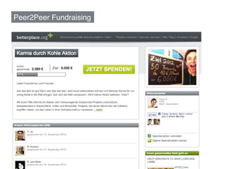 Peer2Peer Fundraising!
 