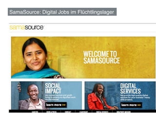 SamaSource: Digital Jobs im Flüchtlingslager!
 