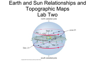 Earth and Sun Relationships and Topographic Maps Lab Two 