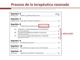 Proceso de la terapéutica razonada




                              adecuación
 