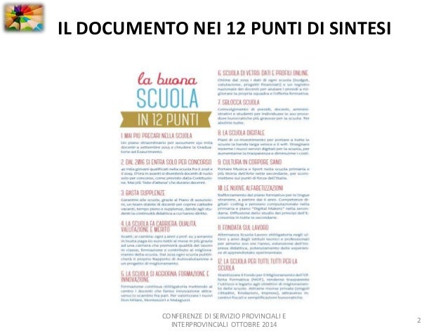 La Buona Scuola In 12 Punti La buona scuola [slide]