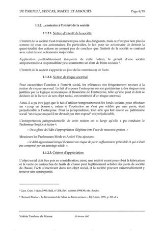 L'abus de bien sociaux et du crédit 