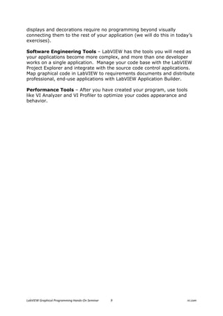 Introduction to Labview | PDF