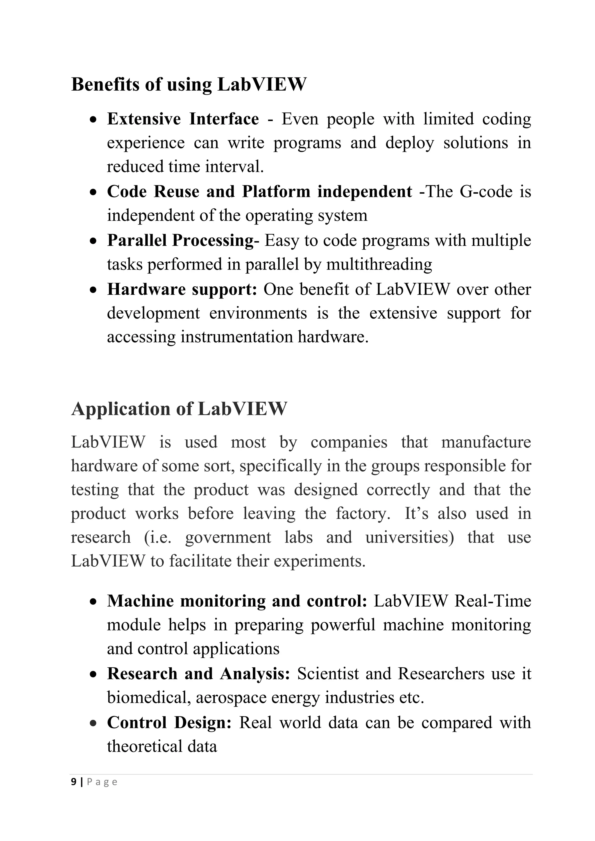 LabVIEW Report | PDF