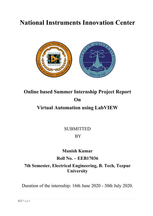 LabVIEW Report | PDF