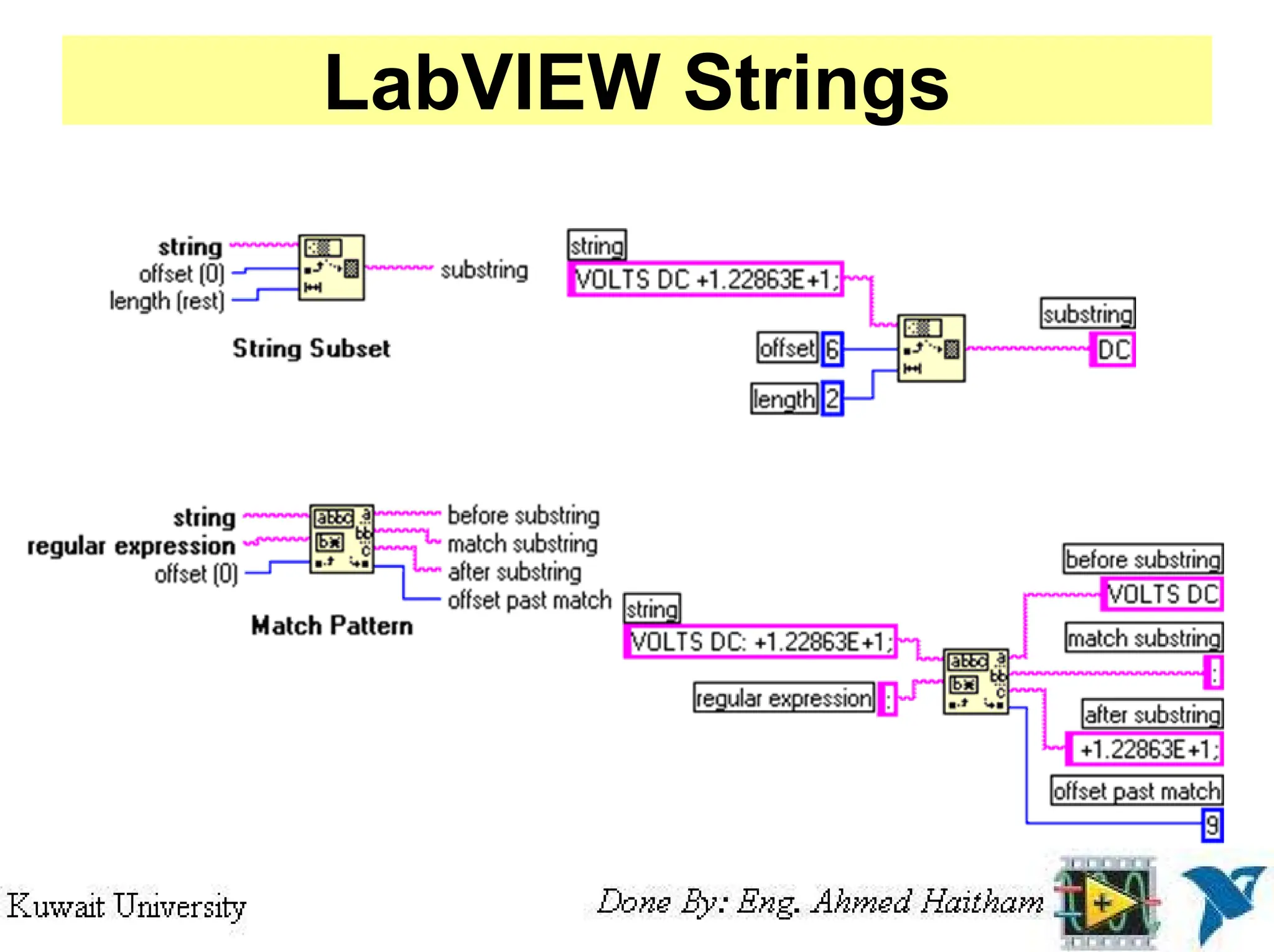 LabVIEWStrings eexample definitions and test for using string variables ...