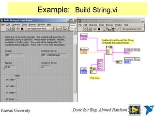 LabVIEWStrings eexample definitions and test for using string variables ...