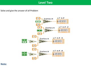 Level Two
Solve and give the answer of all Problem
Note:
 