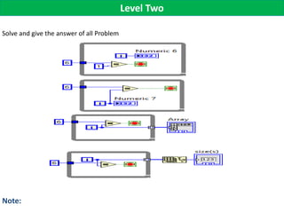 Level Two
Solve and give the answer of all Problem
Note:
 