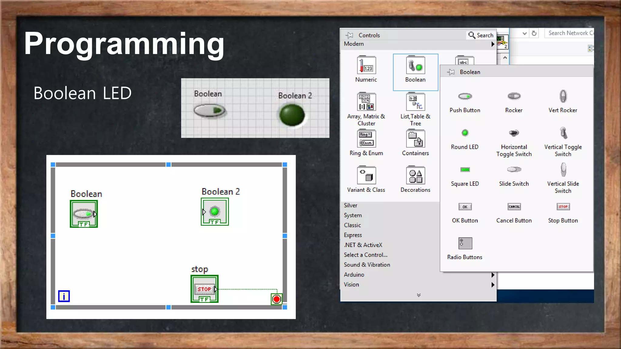 Programming
Boolean LED
 