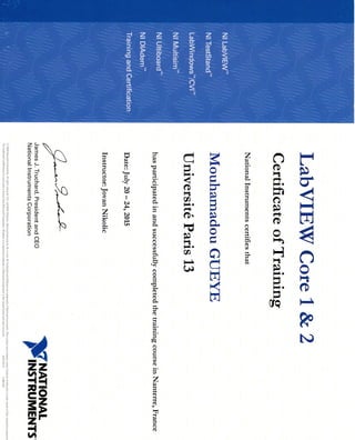 LabVIEW certificate