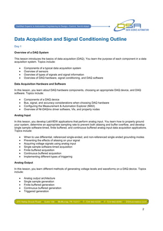 Lab view daq signal conditioniing | PDF