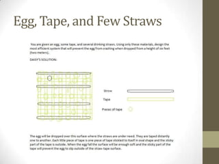 Egg, Tape, and Few Straws
 
