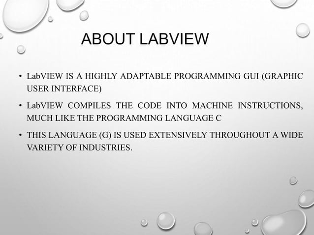 LabVIEW Introduction | PPT | Programming Languages | Computing