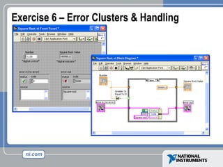 Exercise 6 – Error Clusters & Handling
 
