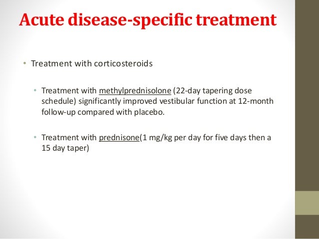 labyrinthitis prednisone treatment