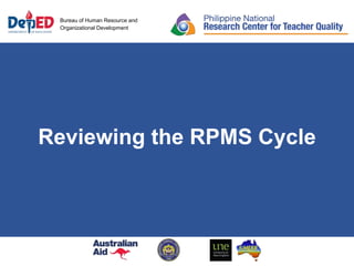 Bureau of Human Resource and
Organizational Development
Reviewing the RPMS Cycle
 
