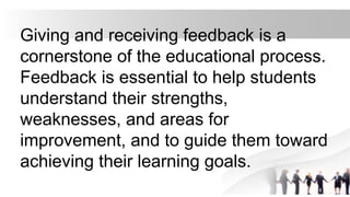 Effective Feedback Techniques to Promote Student Growth and Learning | PPTX