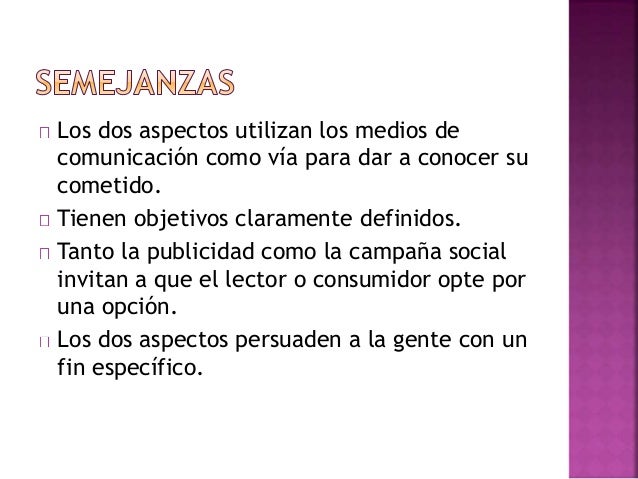 La campaña social y la publicidad