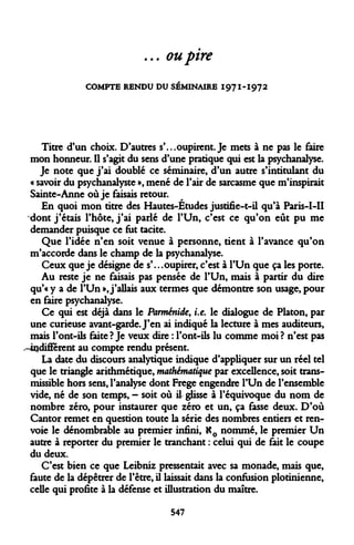 Lacan, jacques - autres ecrits