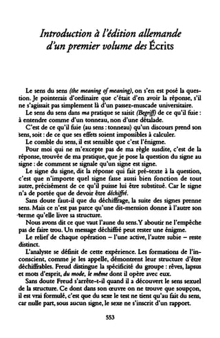 Lacan, jacques - autres ecrits