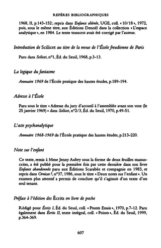 Lacan, jacques - autres ecrits