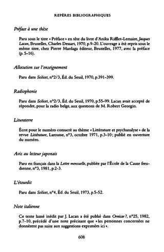 Lacan, jacques - autres ecrits