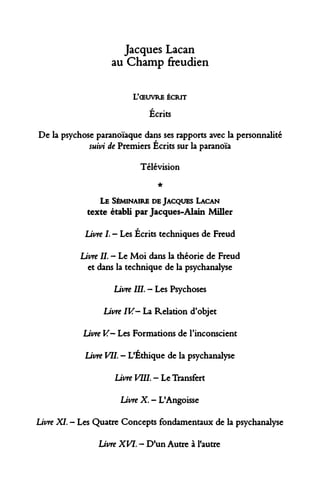 Lacan, jacques - autres ecrits