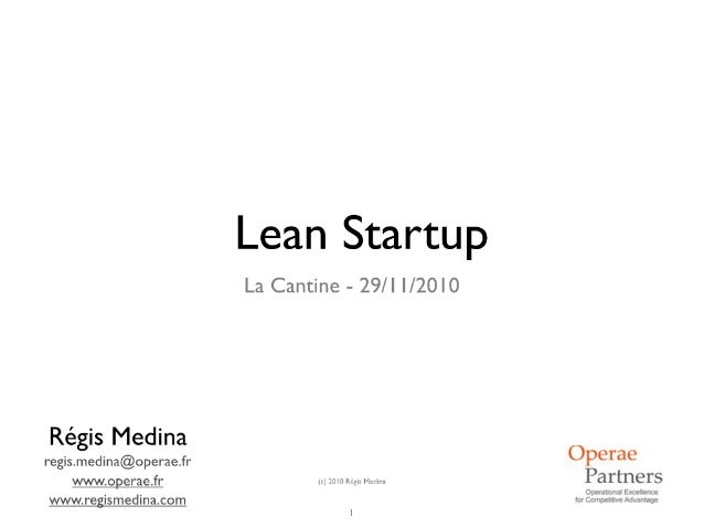 Introduction Lean Startup - LaCantine - 20101129