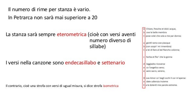 Seconda Parte Della Strofa Nella Canzone Petrarchesca La canzone petrarchesca