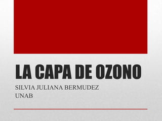 LA CAPA DE OZONO SILVIA JULIANA BERMUDEZ UNAB 