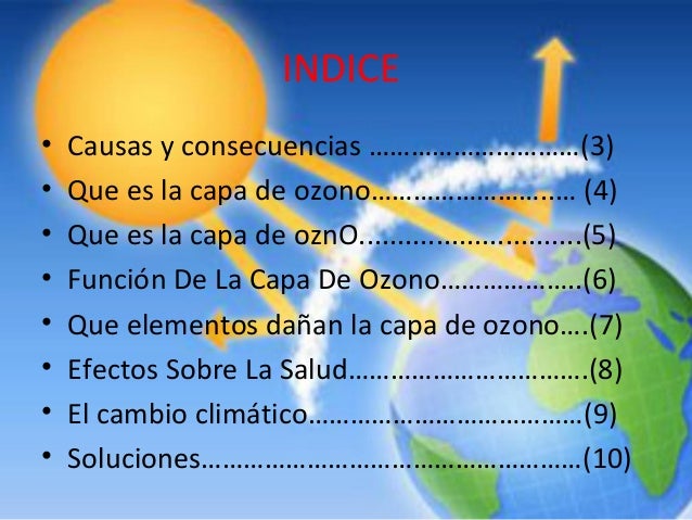 La capa de ozono