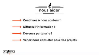nous aider
Continuez à nous soutenir !
Diffusez l’information !
Devenez partenaire !
Venez nous consulter pour vos projets !
 