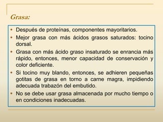 Proteína del músculo con mayor CRA, emulsión y gelificación.Proteínas de la carneActina:Portadora de una molécula de ATP que es desdoblada por la miosina, transformando la energía química en mecánica.