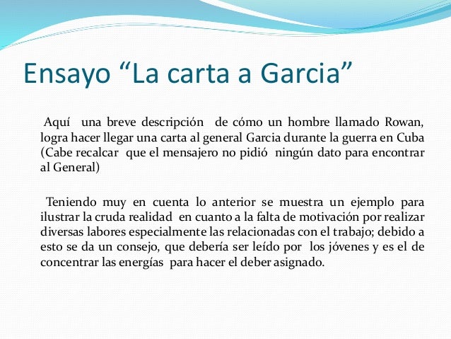 La carta a garcia La carta a garcia