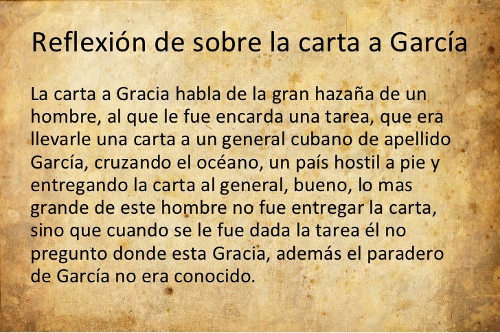 La carta a garcia