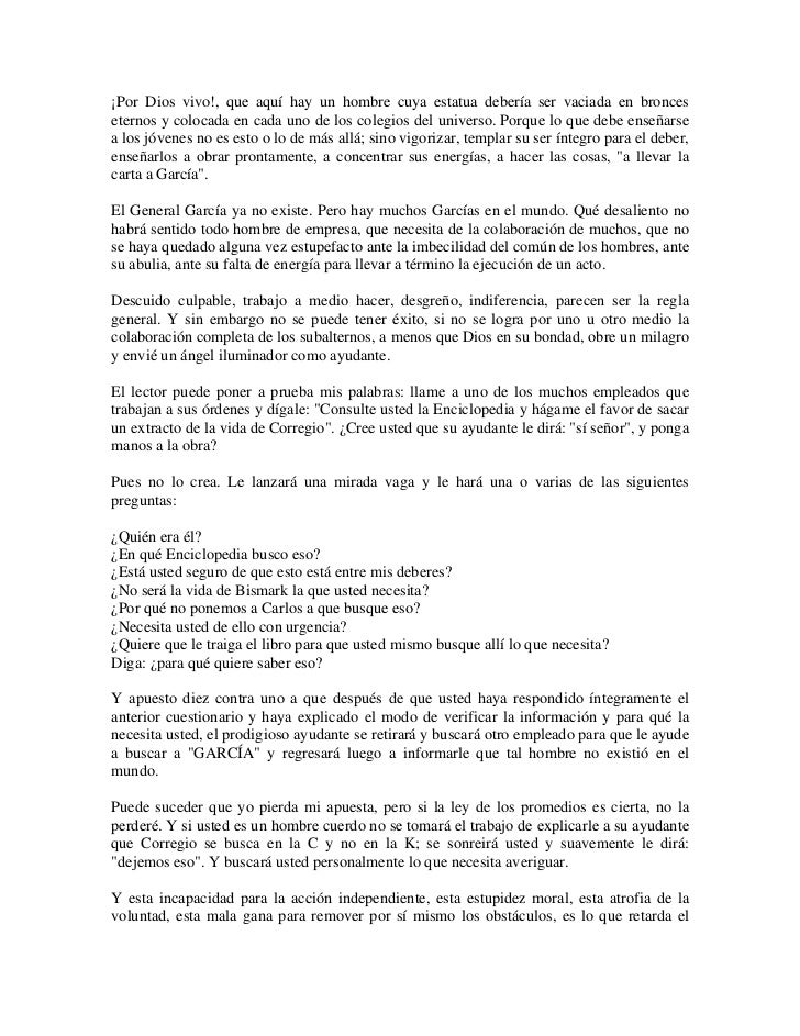 La carta a garcia