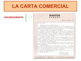 LA CARTA COMERCIAL ENCABEZAMIENTO 