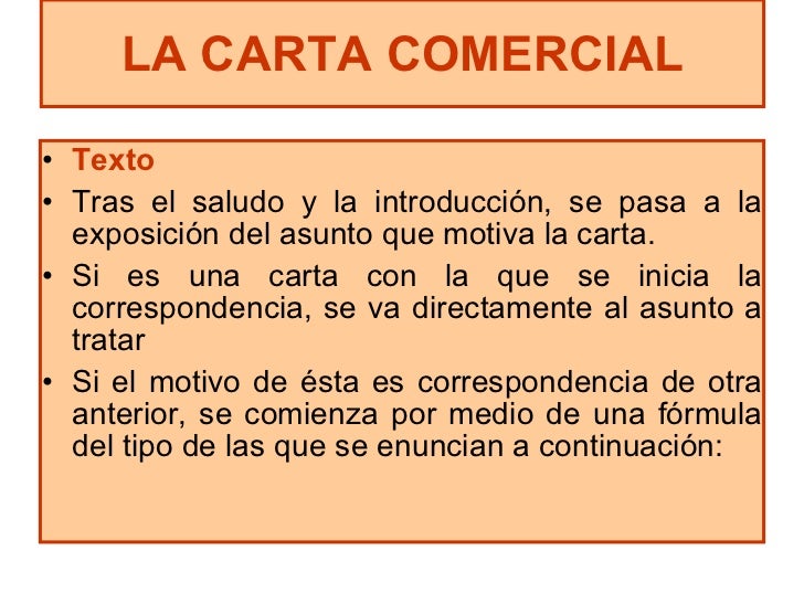Resultado de imagen para carta comercial