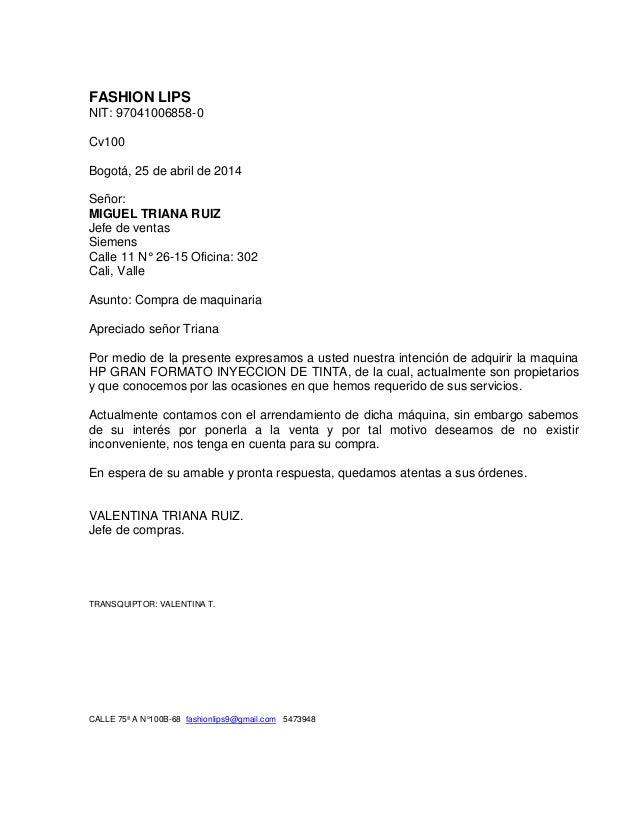 formato de fax