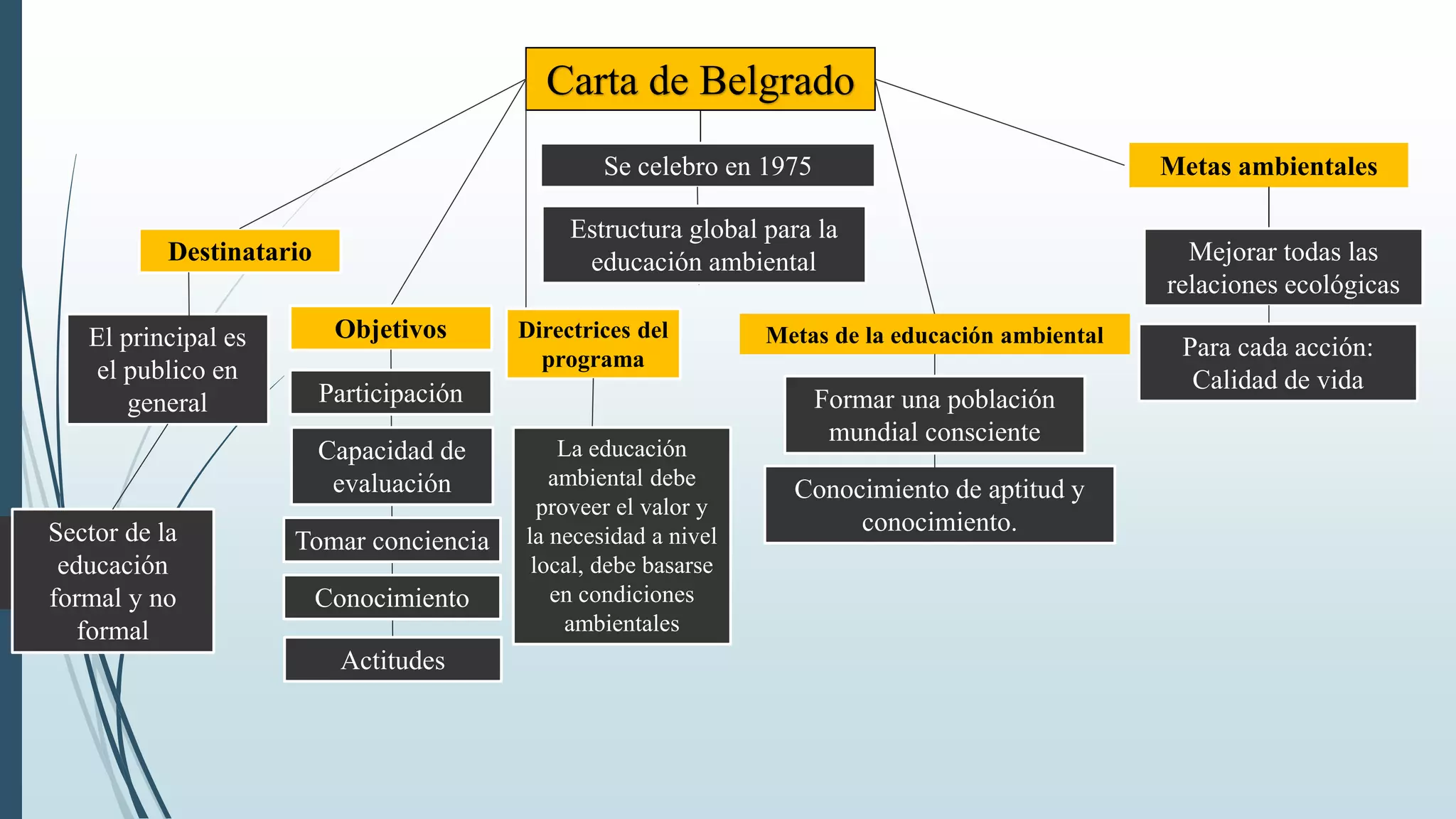 La carta de belgrado mapa conceptual | PPTX