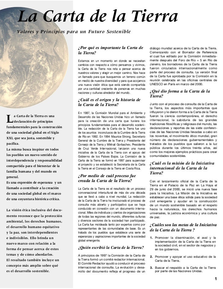 La carta de la tierra