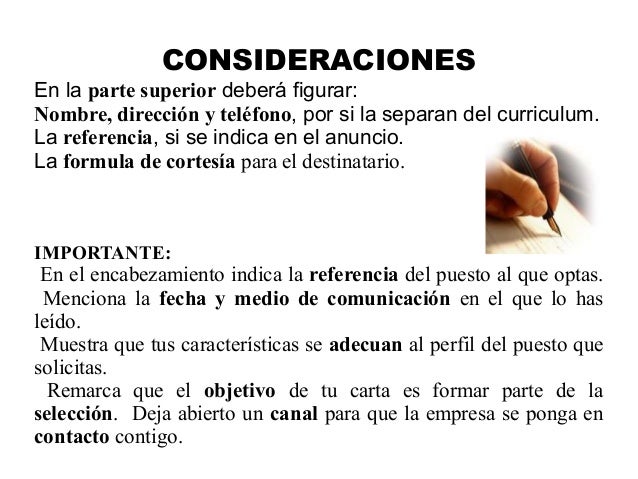 La carta de presentación