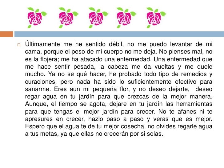 La carta de una madre hacia su hijo